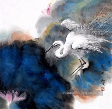 Chinoise œuvres - Aigrette dans les nuages
